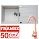 Franke 1.0 Bowl Cream Reversible Composite Kitchen Sink & KT6CU Single Lever Tap