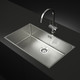 SIA Undermount/Inset Stainless Steel Kitchen Sink W730xD430 1.0 Bowl - OXL10SS