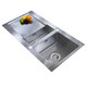 SIA VE15SS 1.5 Bowl Premium Brushed Stainless Steel Reversible Kitchen Sink