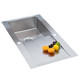 SIA 1 Bowl Reversible 1.2mm Brushed Stainless Steel Kitchen Sink & KT3CH Tap