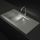 SIA 1 Bowl Reversible 1.2mm Brushed Stainless Steel Kitchen Sink & KT3BN Tap
