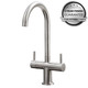 SIA 1 Bowl Reversible 1.2mm Brushed Stainless Steel Kitchen Sink & KT3BN Tap
