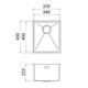 1.0 Bowl Undermount / Inset Stainless Steel Kitchen Sink W370 x D430 & KT5BN Tap