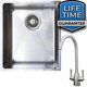 1.0 Bowl Undermount / Inset Stainless Steel Kitchen Sink W370 x D430 & KT5BN Tap