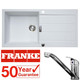 Franke 1.0 Bowl White Reversible Kitchen Sink w/ Waste & Chrome Single Lever Tap