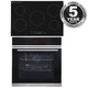 SIA BISO12PSS 60cm Black Pyrolytic Single Electric Oven & 5 Zone Induction Hob