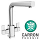 Carron Phoenix Bali Chrome Twin Lever Modern Monobloc Kitchen Sink Mixer Tap