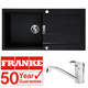 Franke 1.0 Bowl Black Reversible Composite Kitchen Sink & Chrome Mixer Tap