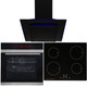 Black Touch Control 13 Function Single Fan Oven, Induction Hob & Angled Hood