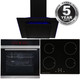 Black Touch Control 13 Function Single Fan Oven, 13A Induction Hob & Angled Hood