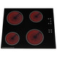 Black 13 Function Touch Control Single Fan Oven, 60cm Ceramic Hob & Curved Hood