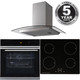 Black 10 Function Touch Control Single Fan Oven, Induction Hob & Curved HoodBlack 10 Function Touch Control Single Fan Oven, Induction Hob & Curved Hood