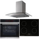 Black Pyrolytic Touch Control Single Fan Oven, 13A Induction Hob & Curved Hood