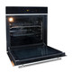 Black 10 Function Touch Control Single Oven, 5 Zone Ceramic Hob & Curved Hood