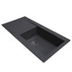 SIA DELTA10GR 1.0 Bowl Grey Composite Reversible Inset Kitchen Sink & Waste Kit