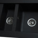 SIA DELTA15BL 1.5 Bowl Black Composite Reversible Inset Kitchen Sink & Waste Kit