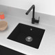 SIA EVOBL 1.0 Bowl Black Composite Undermount Kitchen Sink & KT4BN Pull-out Tap