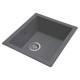 SIA EVOGR 1.0 Bowl Grey Composite Undermount Kitchen Sink & KT7 Pull-out Tap