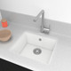 SIA EVOWH 1.0 Bowl White Composite Undermount Kitchen Sink & KT6BND Mixer Tap
