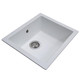 SIA EVOWH 1.0 Bowl White Composite Undermount Kitchen Sink & KT6BND Mixer Tap