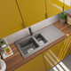 SIA 1.5 Bowl Grey Composite Reversible Inset Kitchen Sink & Bali Chrome Tap