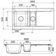 SIA 1.5 Bowl Grey Composite Reversible Inset Kitchen Sink & KT3BN Mixer Tap