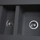 SIA 1.5 Bowl Grey Composite Reversible Inset Kitchen Sink & KT6CU Copper Tap