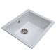 SIA EVOWH 1.0 Bowl White Composite Undermount Kitchen Sink & KT7BL Pull-out Tap