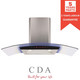 CDA EKP90SS 90cm Stainless Steel Edge Lit Curved Glass Cooker Hood Extractor Fan