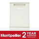 Montpellier MAB6015C Cream 60cm Freestanding Retro Dishwasher 15 Place Settings