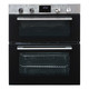 SIA 60cm Stainless Steel Built Under Double Oven, 4 Zone Hob & Curved Extractor