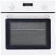 SIA 60cm White Single Fan Oven, 4 Burner Gas Hob & LED Edge Curved Cooker Hood