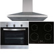 SO113SS 60cm Stainless Steel Single Oven, 13A 4 Zone Induction Hob & Cooker Hood