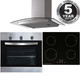 SO113SS 60cm Stainless Steel Single Oven, 13A 4 Zone Induction Hob & Curved Hood