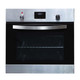 SIA 60cm Stainless Steel Digital Single Fan Oven, 5 Gas Burner Hob & Curved Hood