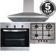 SIA SO113SS 60cm Stainless Steel Single Fan Oven, 4 Burner Gas Hob & Cooker Hood