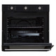 SIA 60cm Black Electric Single Fan Oven, 4 Zone Solid Plate Hob & Cooker Hood