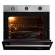 SIA 60cm Stainless Steel Built In Electric Single Fan Oven & 4 Zone Plate Hob