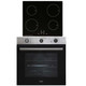 SIA 60cm Stainless Steel 71L Electric Single Fan Oven & 4 Zone Induction Hob
