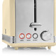 Swan ST19010CN Cream 1950s Retro-Style 6 Setting 2 Slice Toaster With Crumb Tray