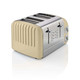 Swan ST34020CN Cream 1950s Retro-Style 6 Setting 4 Slice Toaster With Crumb Tray