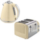 Swan Cream 1950'S Retro Style Cordless Kettle & 4 Slice Toaster With Crumb Tray