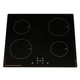 SIA 60cm Black Built-in Oven, Induction Hob & Stainless Steel Curved Glass Hood