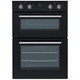 SIA 60cm Double Fan Oven, 4 burner Gas On Glass Hob With Cast Iron Pan Stands