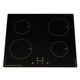 SIA 60cm Black Built-in Double Fan Oven, 4 Zone Induction Hob & Curved Extractor