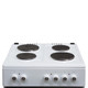 60cm Freestanding Electric Cooker With 4 Zone Solid Plate Hob In White - EC60WH