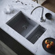 Inset / Undermount Composite Kitchen Sink In Grey, 1.5 Bowl - SIA UM15GR