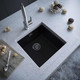 Inset / Undermount Composite Kitchen Sink In Black 440 x 440 - SIA UM10BL