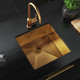 Inset / Undermount Gold Coloured Kitchen Sink, 1.0 Bowl 1.5mm Steel - SIA UM10GO