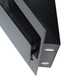 SIA 70cm Black 3 Colour LED Edge Lit Angled Glass Cooker Hood And 3m Ducting Kit